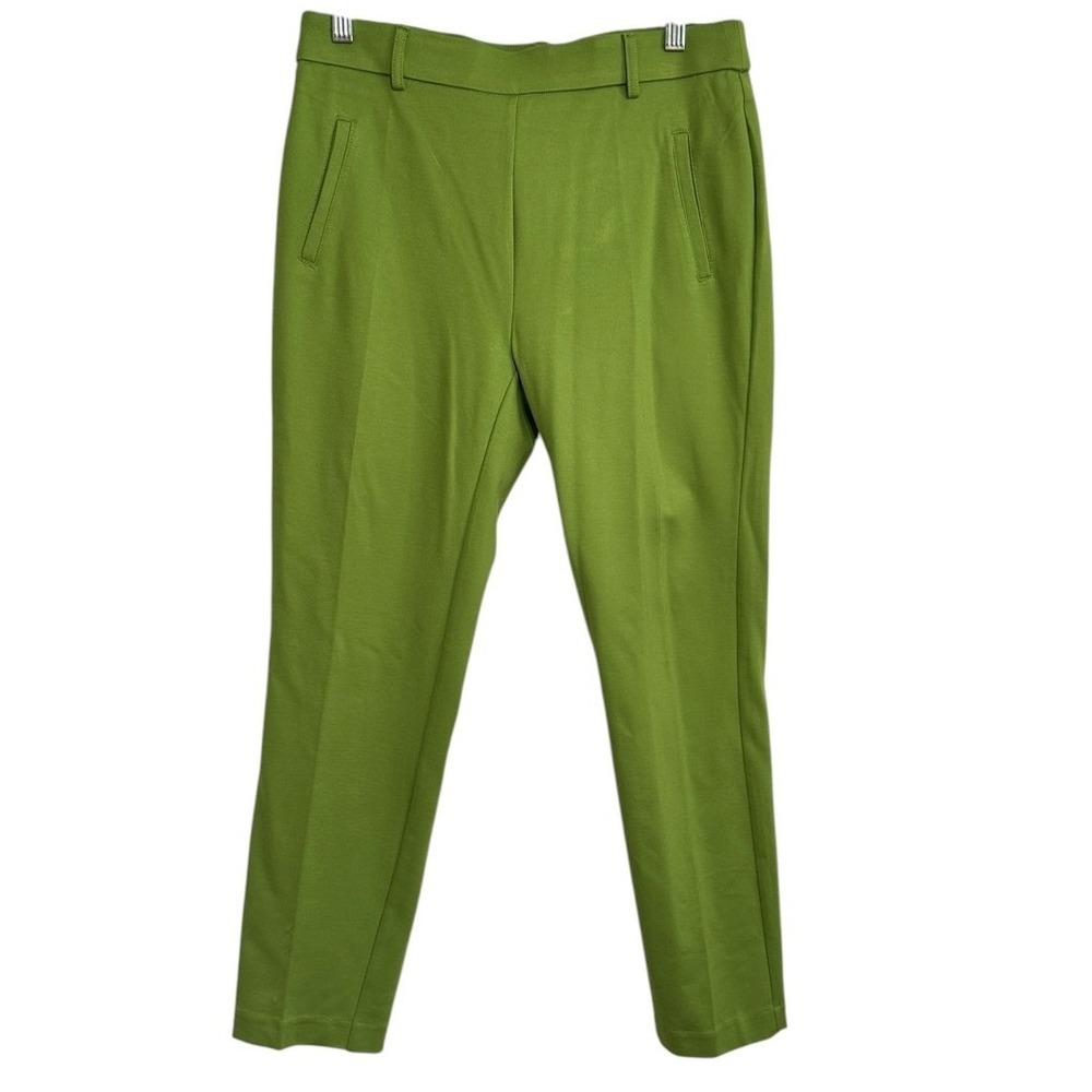 Jules & Leopold Pants Womens Bold Chartreuse Slim Leg Stretch Spring Fashion M